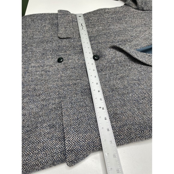 Anderson Little Blazer Harris Tweed 100% Wool Herringbone USA Leather Button‎ 44 - Picture 9 of 16